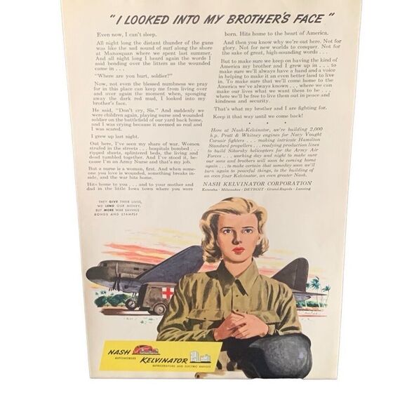 Vintage 1943 Nash Kelvinator Into My Brother’s Face Ad Advertisement - Picture 4 of 4